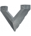 Flat Silver Wedge 6 x 8 Pointed Cutout
