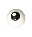 White Technic, Ball Joint with Black Eye with Pupil Pattern