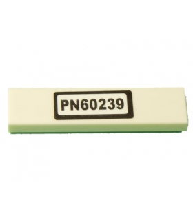 White Tile 1 x 4 with 'PN60239' License Plate Pattern (Sticker) - Set 60239