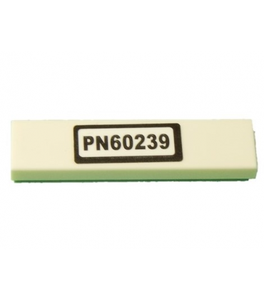 White Tile 1 x 4 with 'PN60239' License Plate Pattern (Sticker) - Set 60239