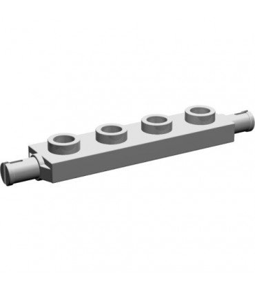 Light Gray Plate, Modified 1 x 4 with Wheels Holder