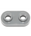 Light Bluish Gray Plate, Modified 1 x 2 Rounded with 2 Open Studs
