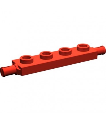Red Plate, Modified 1 x 4 with Wheels Holder