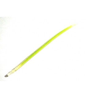 Trans-Clear Hose, Flexible Ribbed with 8mm Ends, 19L with Lime Center Pattern