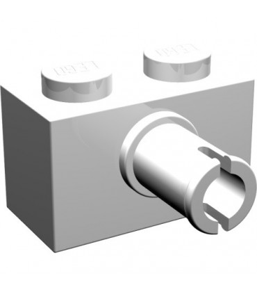 White Brick, Modified 1 x 2 with Pin