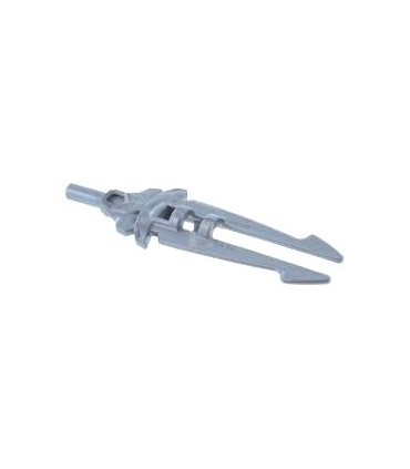 Flat Silver Minifig, Weapon Sword, Double Blade with Bar Holder (Valious)