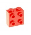 Red Brick, Modified 1 x 2 x 1 2/3 with Studs on 1 Side