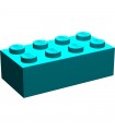 Dark Turquoise Brick 2 x 4