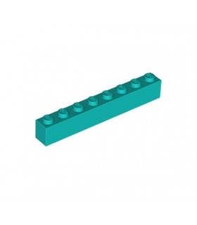 Dark Turquoise Brick 1 x 8
