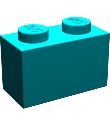 Dark Turquoise Brick 1 x 2