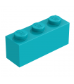 Dark Turquoise Brick 1 x 3
