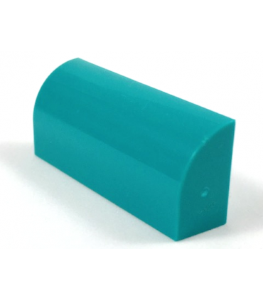 Dark Turquoise Slope, Curved 1 x 4 x 1 1/3