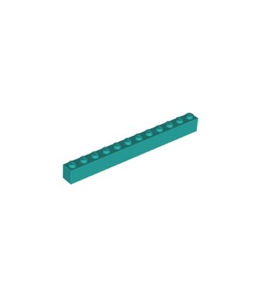 Dark Turquoise Brick 1 x 12