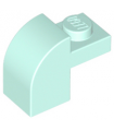 Light Aqua Slope, Curved 2 x 1 x 1 1/3 with Recessed Stud