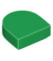 Green Tile, Modified 1 x 1 Half Circle Extended (Stadium)