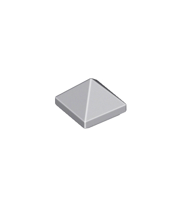 Light Bluish Gray Slope 45 1 x 1 x 2/3 Quadruple Convex Pyramid