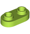 Lime Plate, Modified 1 x 2 Rounded with 2 Open Studs
