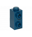 Dark Blue Brick, Modified 1 x 1 x 1 2/3 with Studs on 1 Side