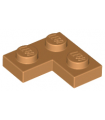 Medium Nougat Plate 2 x 2 Corner