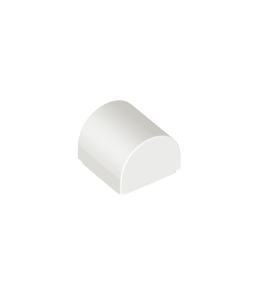 White Slope, Curved 1 x 1 Double