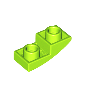 Lime Slope, Curved 2 x 1 Inverted