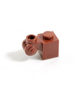 Reddish Brown Brick, Modified 1 x 1 with Scroll with Hollow Stud