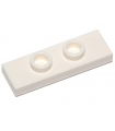 White Plate, Modified 1 x 3 with 2 Studs (Double Jumper)