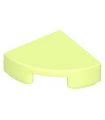 Yellowish Green Tile, Round 1 x 1 Quarter