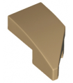 Dark Tan Wedge 2 x 1 with Stud Notch Left