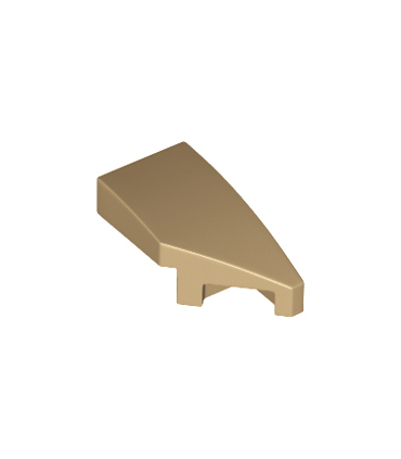 Dark Tan Wedge 2 x 1 with Stud Notch Right