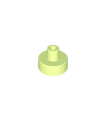 Yellowish Green Tile, Round 1 x 1 with Bar and Pin Holder