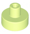 Yellowish Green Tile, Round 1 x 1 with Bar and Pin Holder
