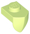 Yellowish Green Plate, Modified 1 x 1 with Tooth Vertical