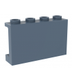 Sand Blue Panel 1 x 4 x 2 with Side Supports - Hollow Studs