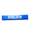 Blue Tile 1 x 6 with White 'POLICE' Pattern (Sticker) - Set 60207
