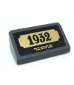 Dark Bluish Gray Slope 30 1 x 2 x 2/3 with '1932' Statue Plaque Pattern (Sticker) - Set 60207