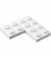 White Plate 4 x 4 Corner