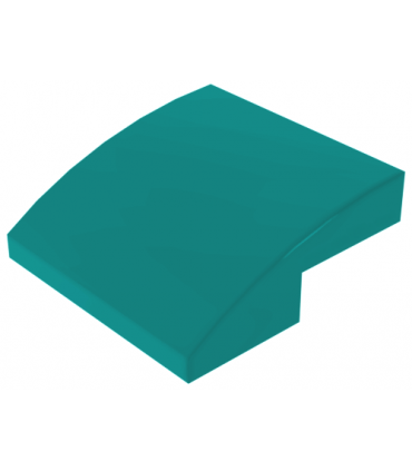 Dark Turquoise Slope, Curved 2 x 2