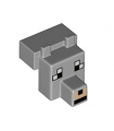 Light Bluish Gray Creature Head Pixelated