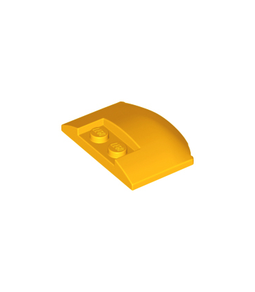 Bright Light Orange  Wedge 3 x 4 x 2/3 Triple Curved