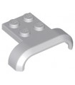 Light Bluish Gray Vehicle, Mudguard 4 x 3 x 1 with Arch Curved