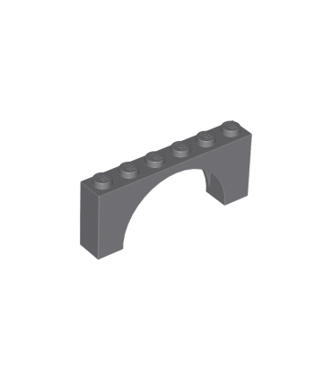 Dark Bluish Gray Brick, Arch 1 x 6 x 2 - Medium Thick Top without Reinforced Underside
