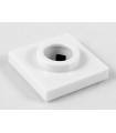 White Tile, Modified 2 x 2 with Large Hole