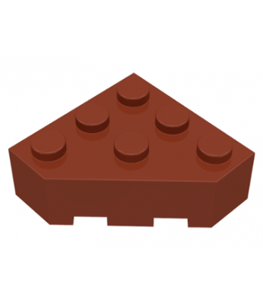 Reddish Brown Wedge 3 x 3 Facet