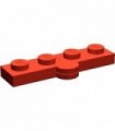 Red Hinge Plate 1 x 4 Swivel Top / Base Complete Assembly