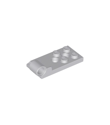 Light Bluish Gray Hinge Plate 2 x 4 with Pin Hole and 2 Holes - Bottom