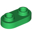 Green Plate, Modified 1 x 2 Rounded with 2 Open Studs