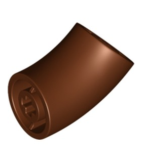 Reddish Brown Brick, Round 2 x 2 d. 45 Degree Elbow