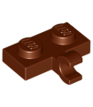 Reddish Brown Plate, Modified 1 x 2 with Clip on Side (Horizontal Grip)