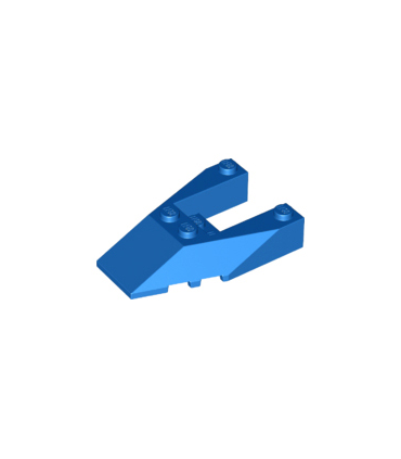 Blue Wedge 6 x 4 Cutout with Stud Notches